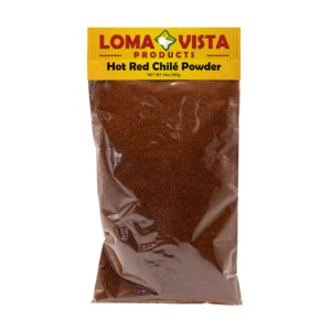 14 oz Hot Red Loma Vista Chile Powder for Powerful Heat and Robust Flavors in Your Southwestern Dishes.